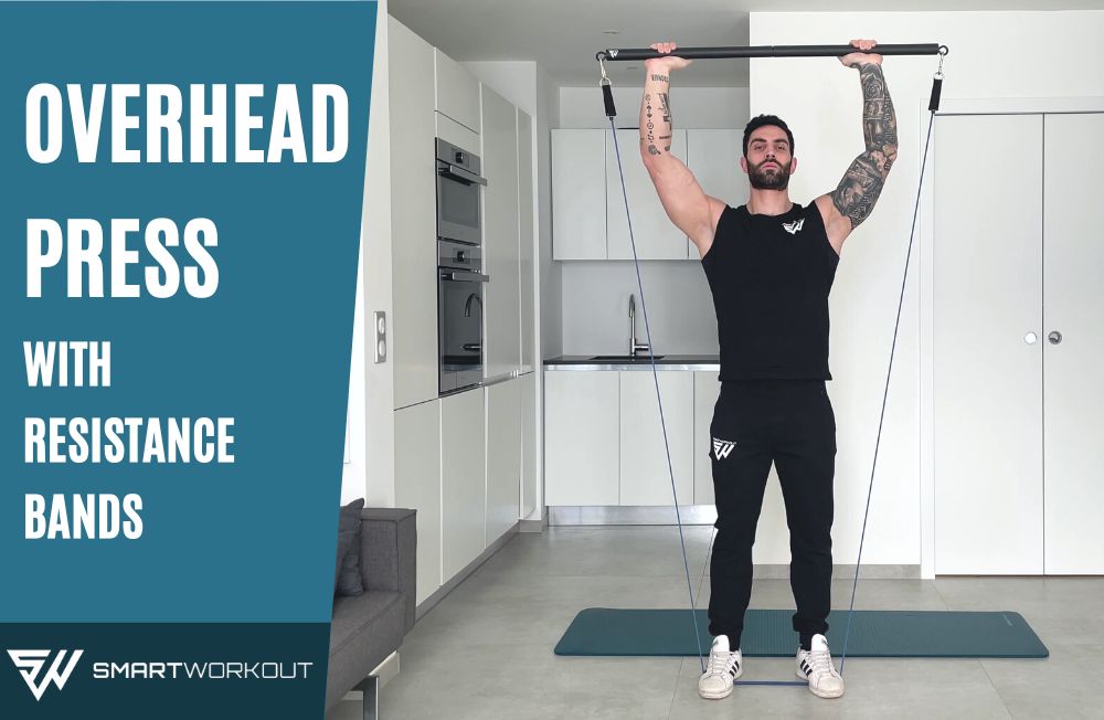 Overhead Press Exercises with Resistance Band