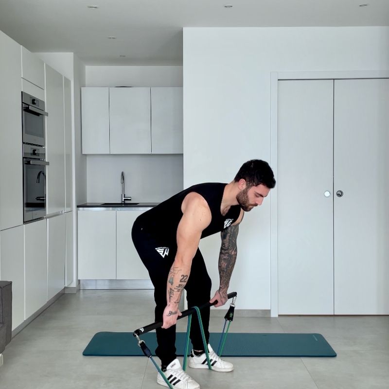 Deadlift Exercise with Resistance Bands