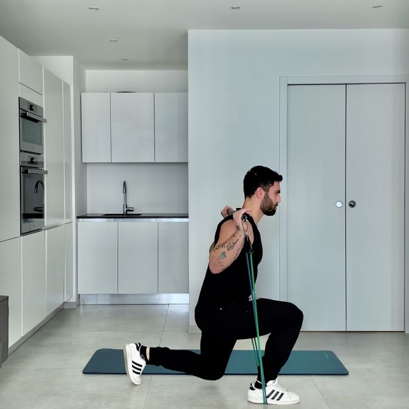 Lunges Exercise with Resistance Bands