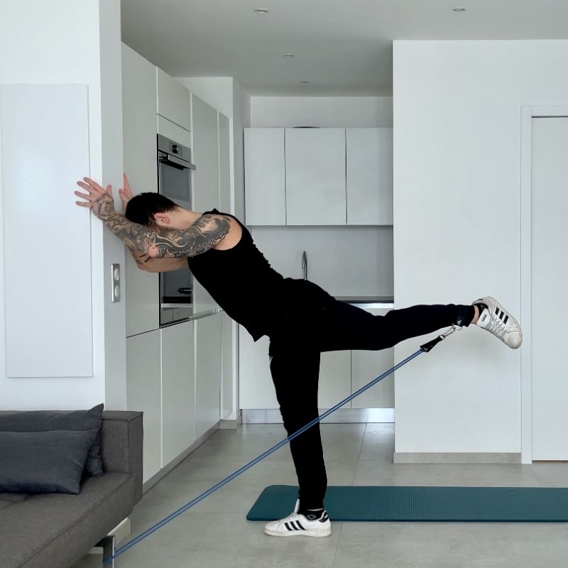 Exercise with Resistance Bands - Donkey Kick