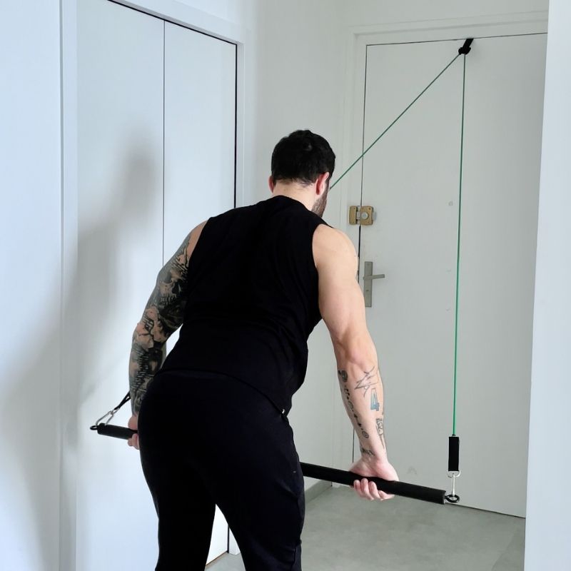 Pull Over Exercise with Resistance Bands