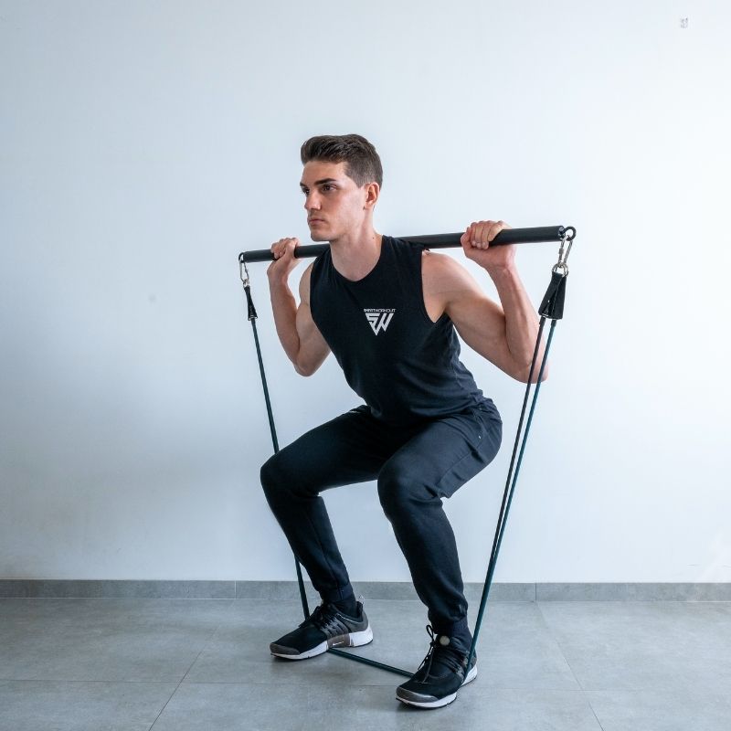 Squat Exercise with Resistance Bands