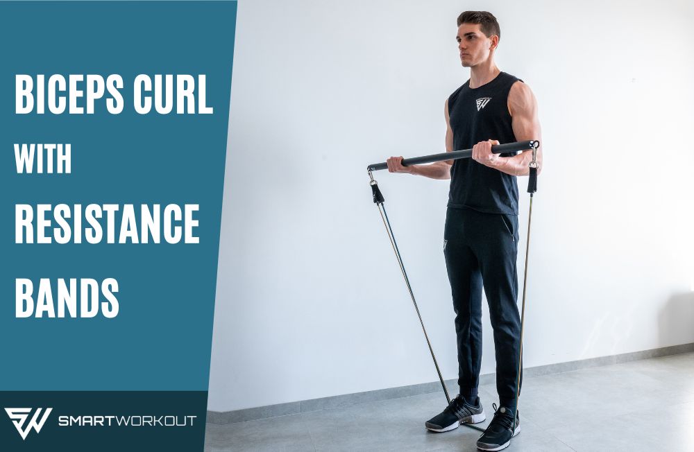 Bicep Curl Exercises with Resistance bands