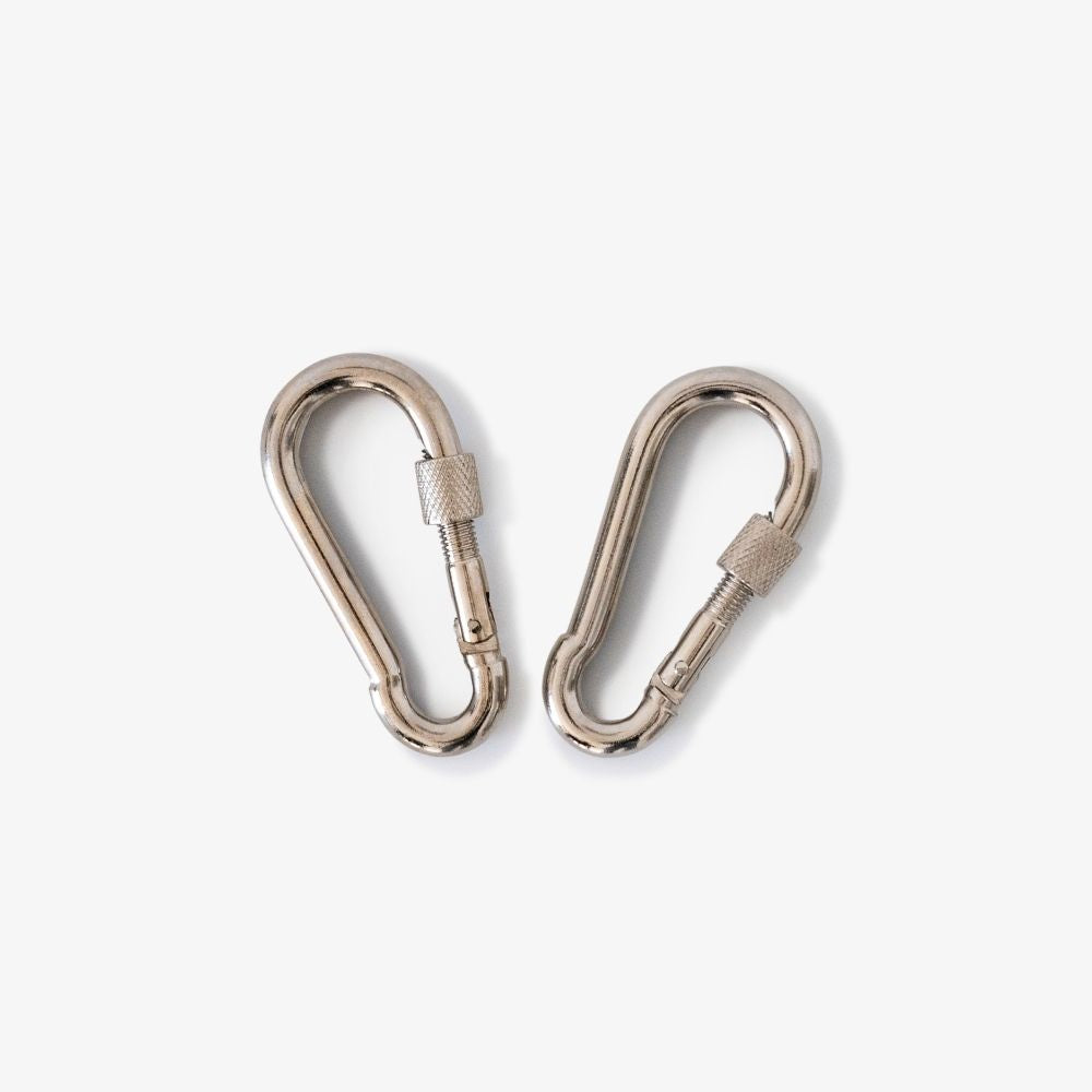 Secured carabiners for resistance bar