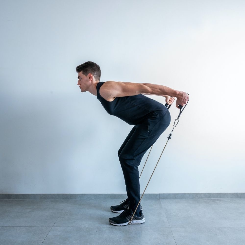 Triceps exercises with resistance bands