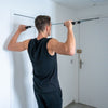Resistance band workout with door anchor